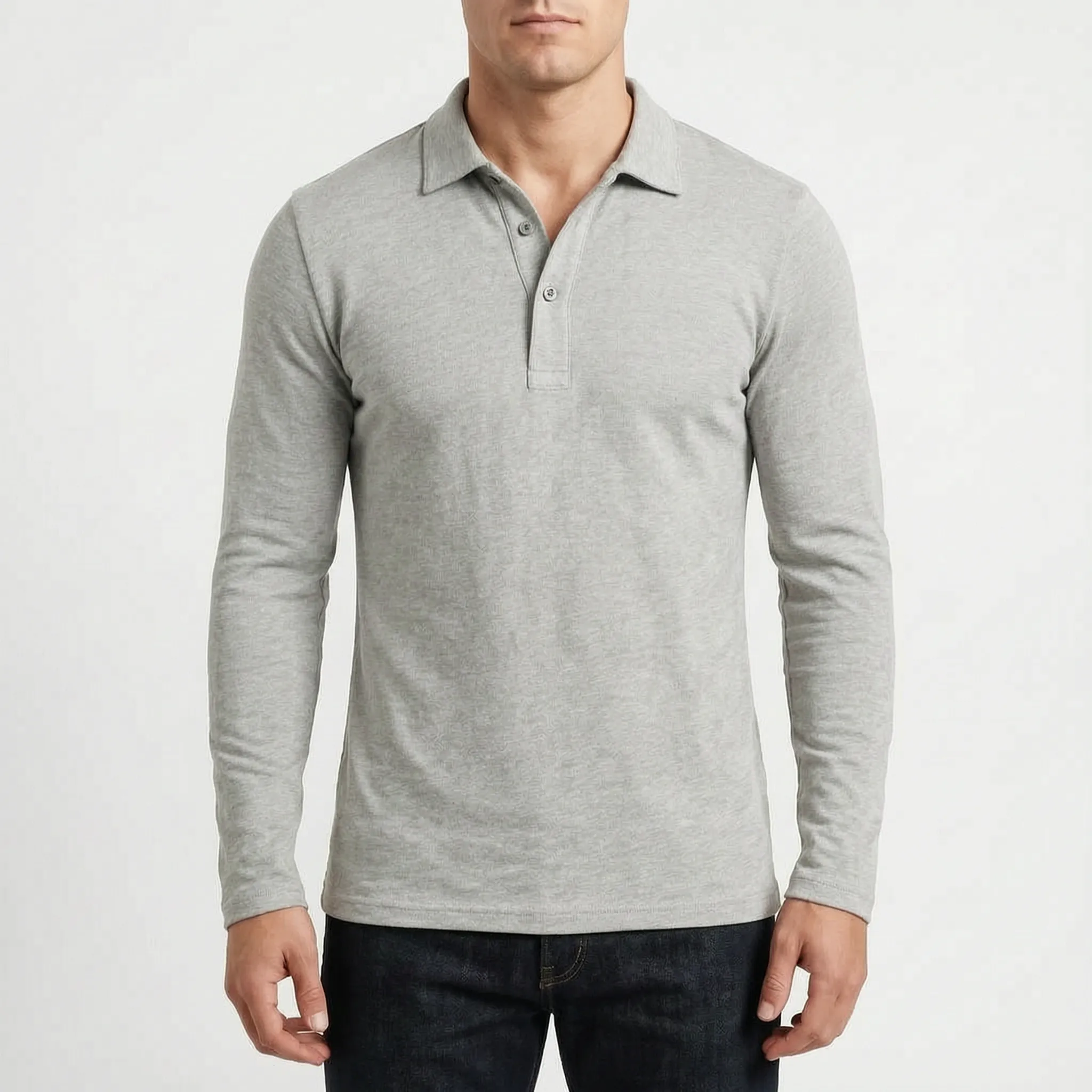 Corston™ -  Long Sleeve Collared Polo Shirt -  Office Casual Days
