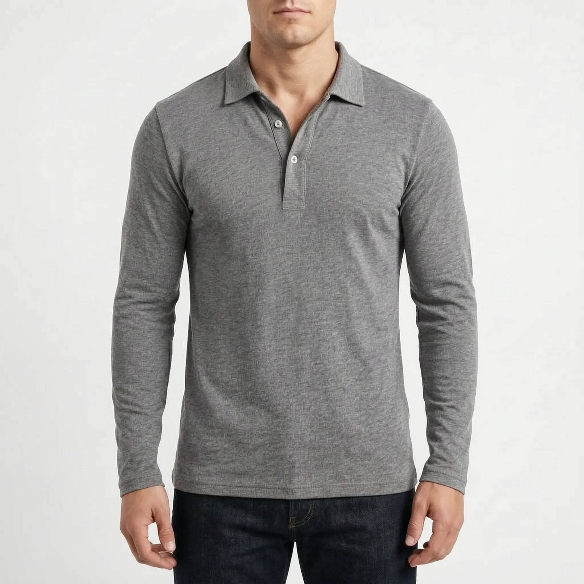 Corston™ -  Long Sleeve Collared Polo Shirt -  Office Casual Days