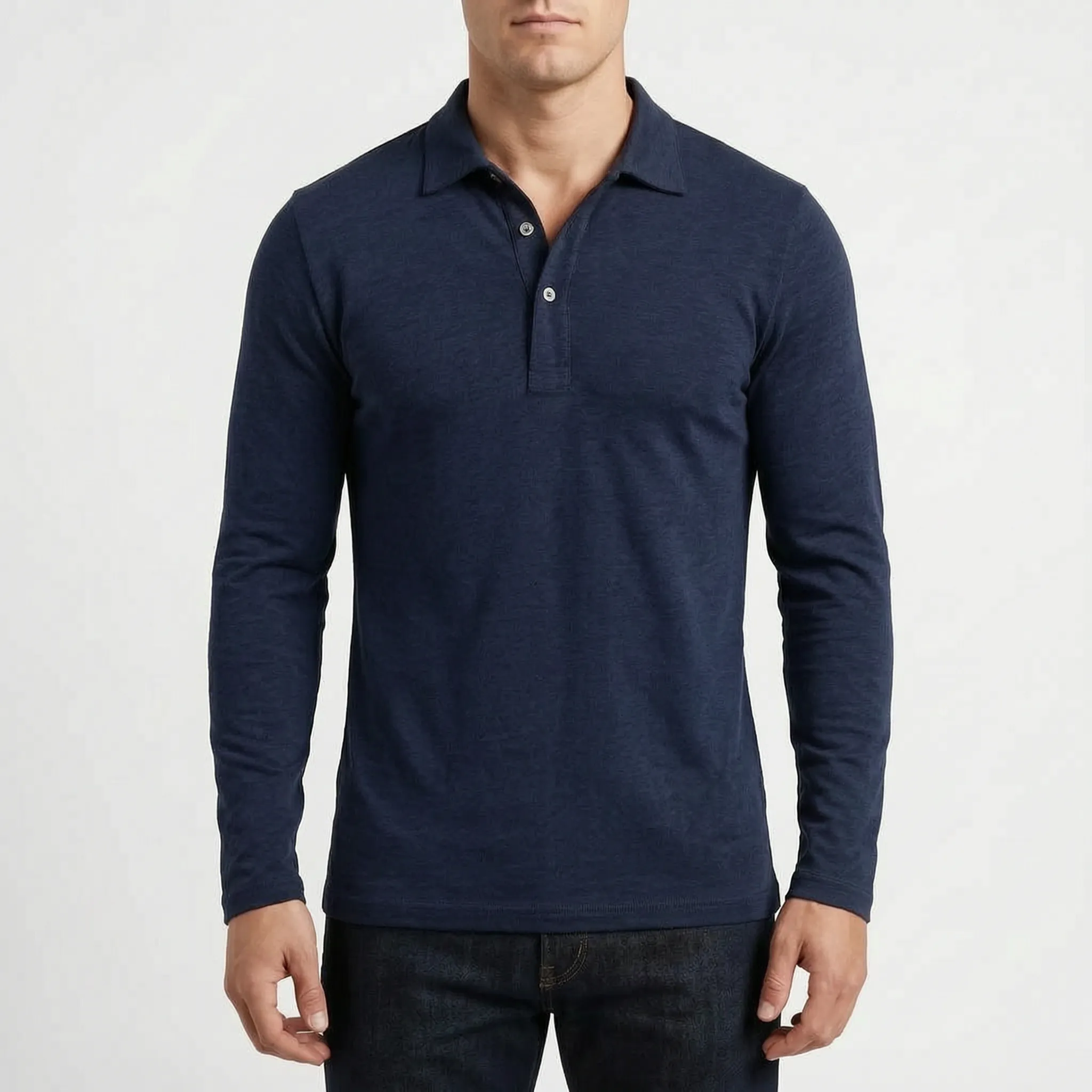Corston™ -  Long Sleeve Collared Polo Shirt -  Office Casual Days