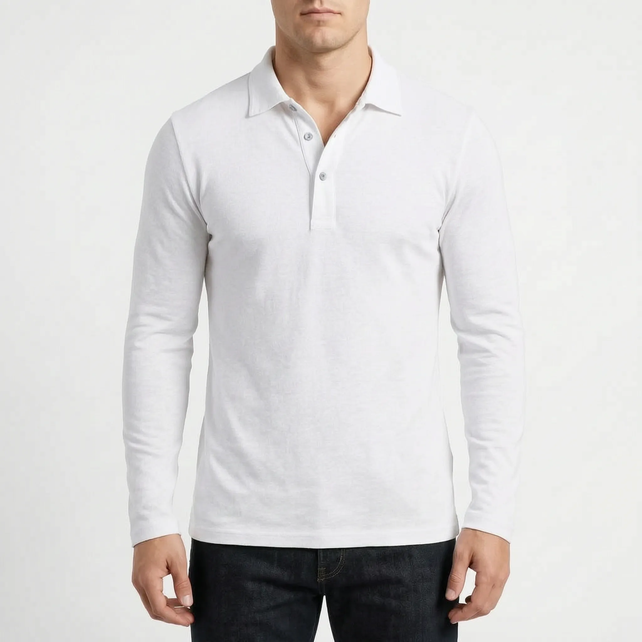 Corston™ -  Long Sleeve Collared Polo Shirt -  Office Casual Days