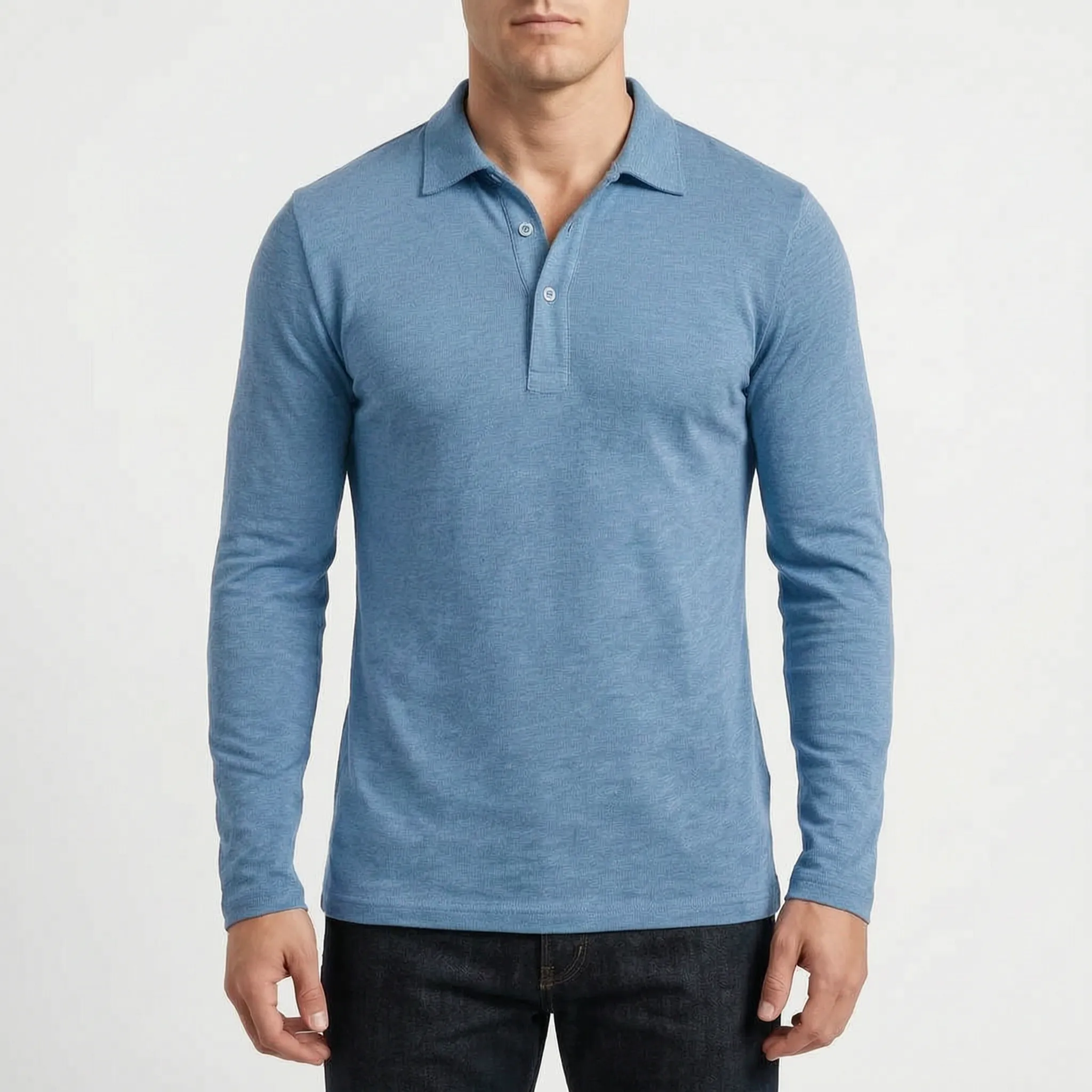 Corston™ -  Long Sleeve Collared Polo Shirt -  Office Casual Days