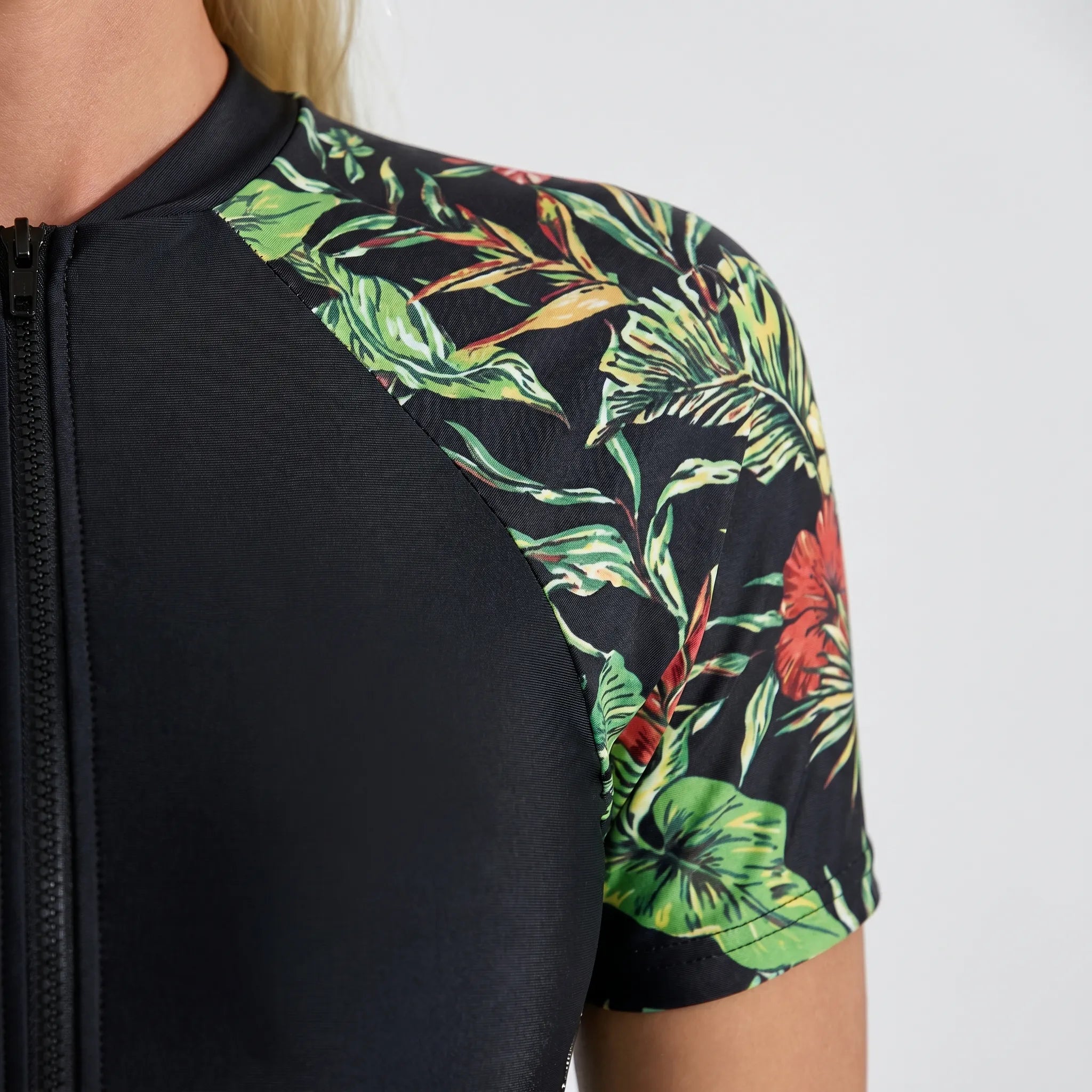 Covella™ -  One Piece Short Sleeve Swimsuit -  Swimming Laps