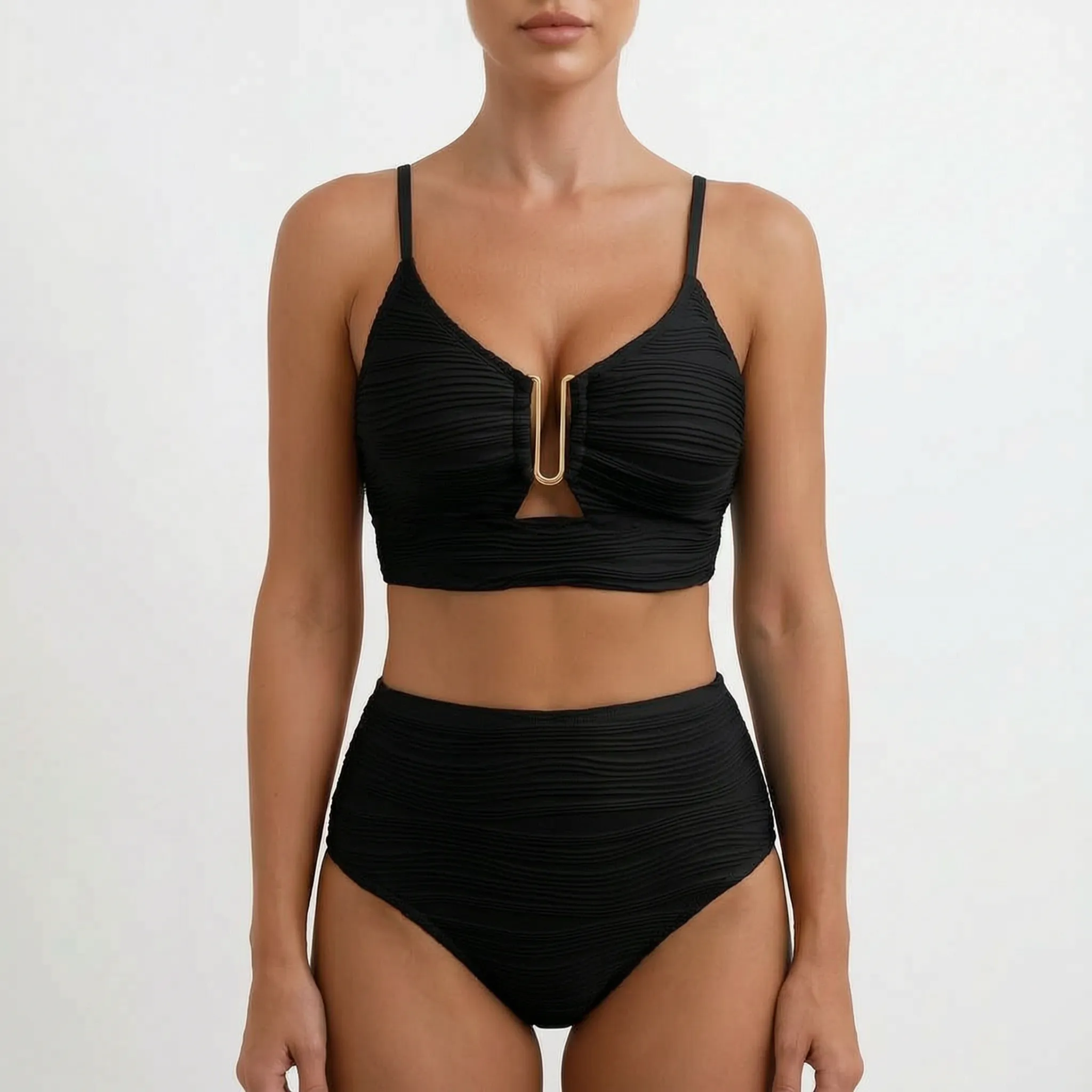 Covesia™ -  High Waist Bikini Set -  Lounging Poolside