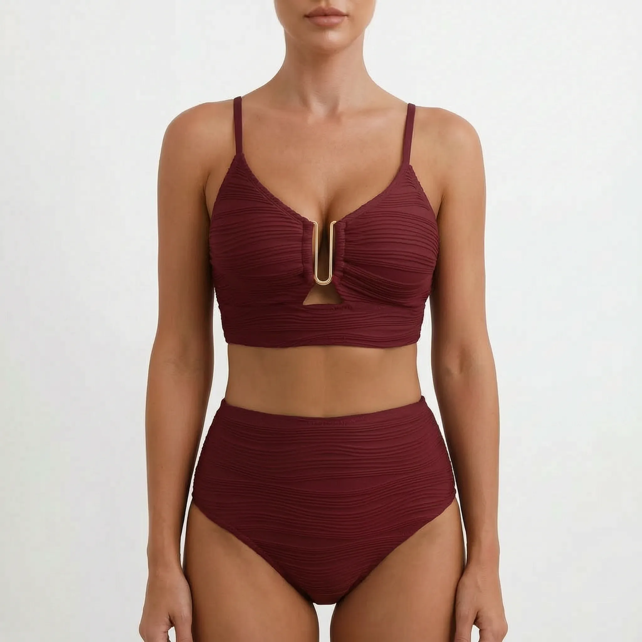 Covesia™ -  High Waist Bikini Set -  Lounging Poolside