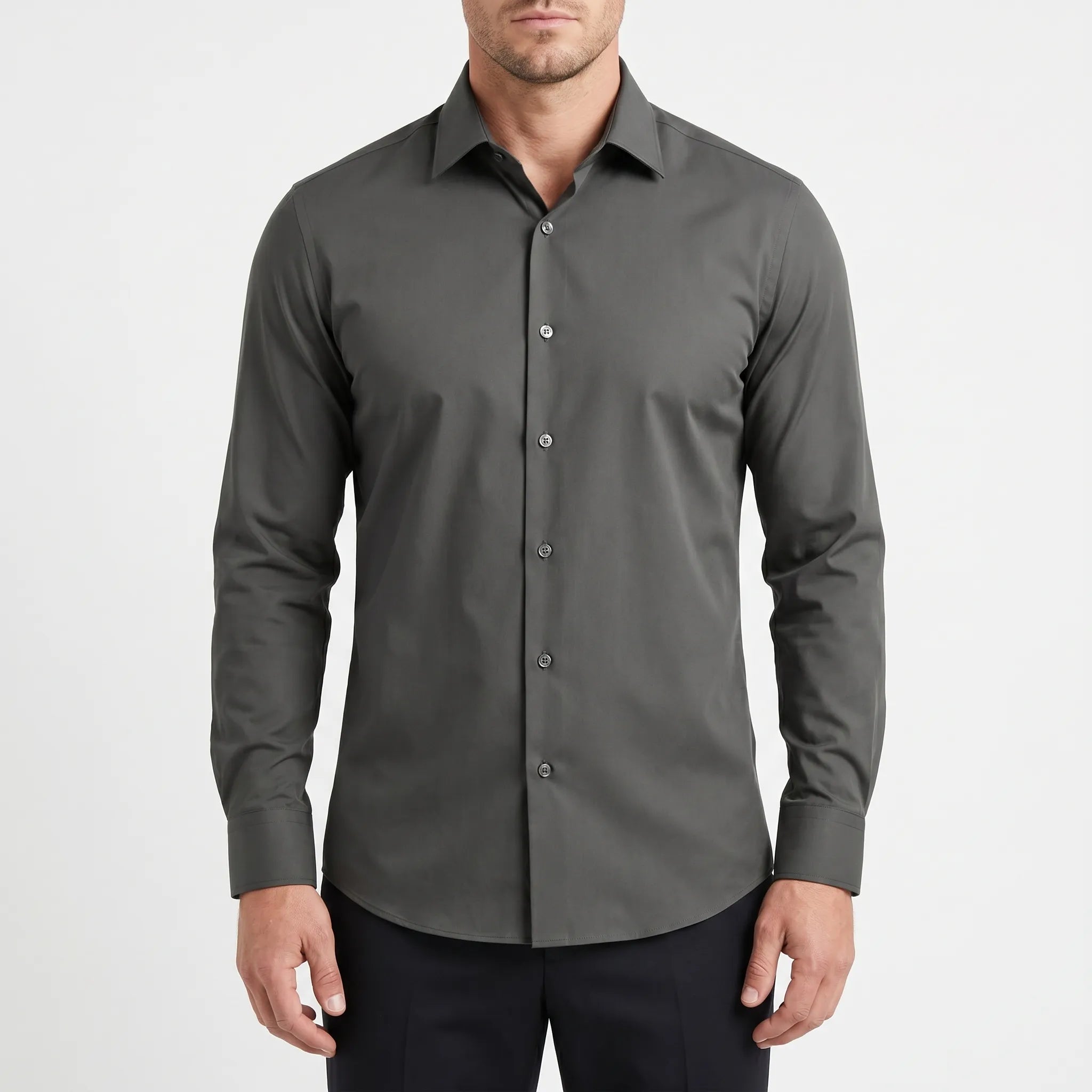 Creston™ -  Men's Long Sleeve Buttoned Shirt -  Smart Casual Dressing