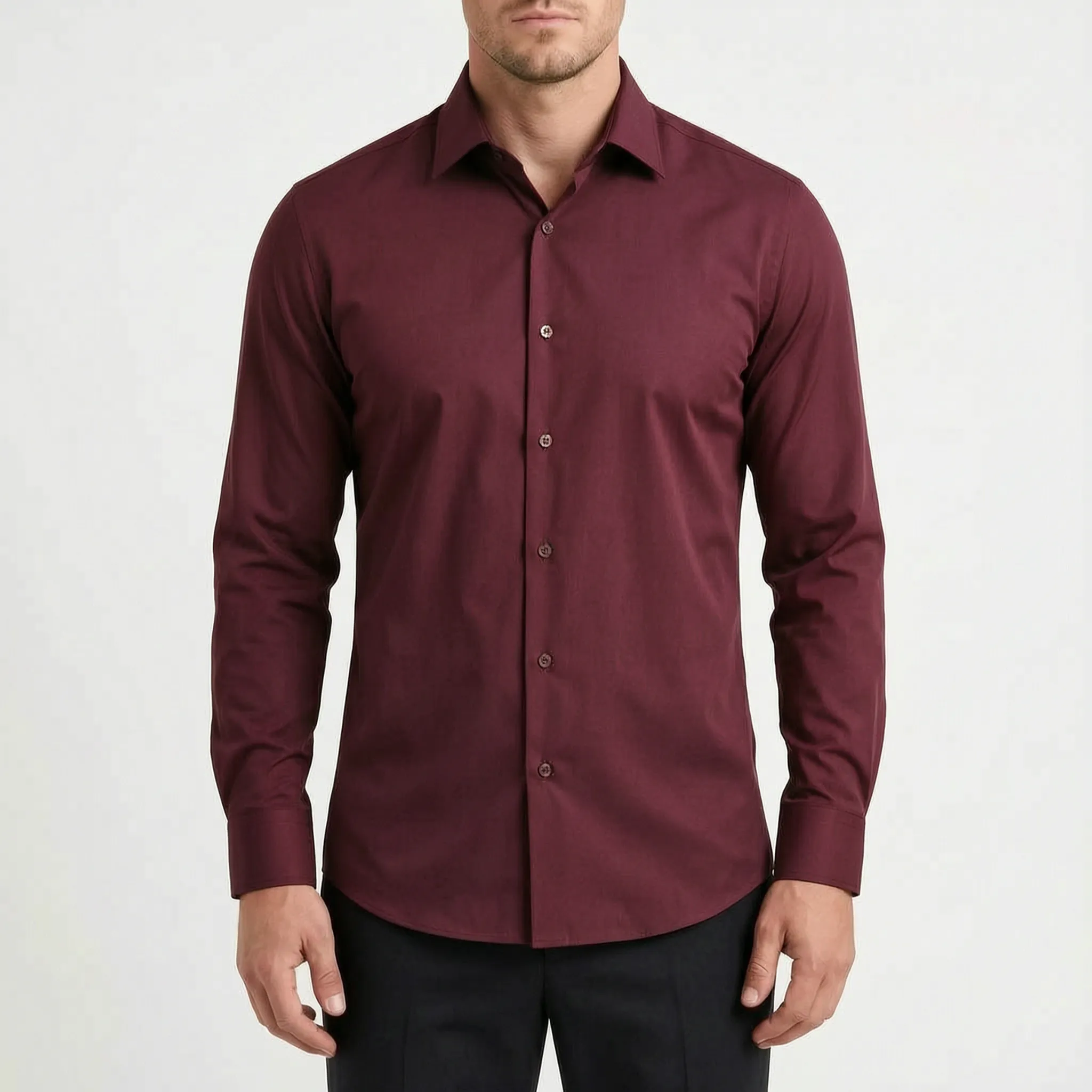 Creston™ -  Men's Long Sleeve Buttoned Shirt -  Smart Casual Dressing