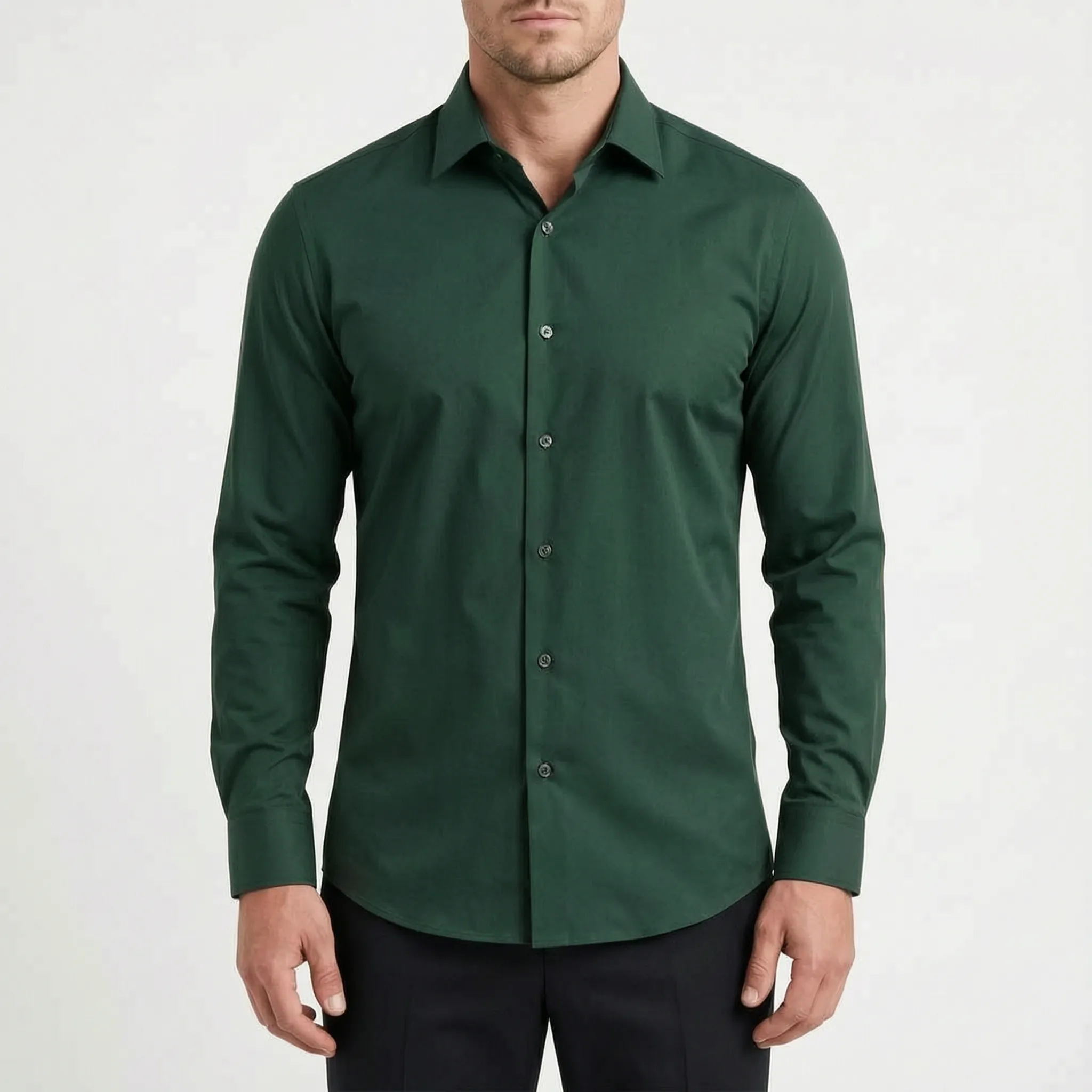 Creston™ -  Men's Long Sleeve Buttoned Shirt -  Smart Casual Dressing