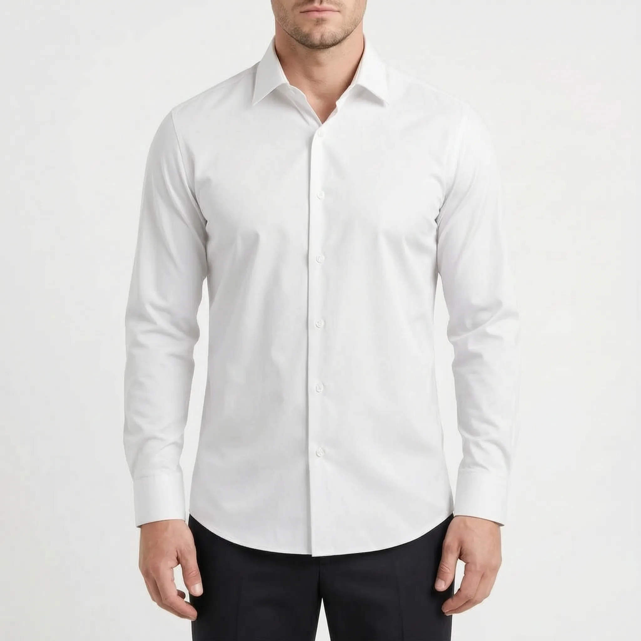 Creston™ -  Men's Long Sleeve Buttoned Shirt -  Smart Casual Dressing