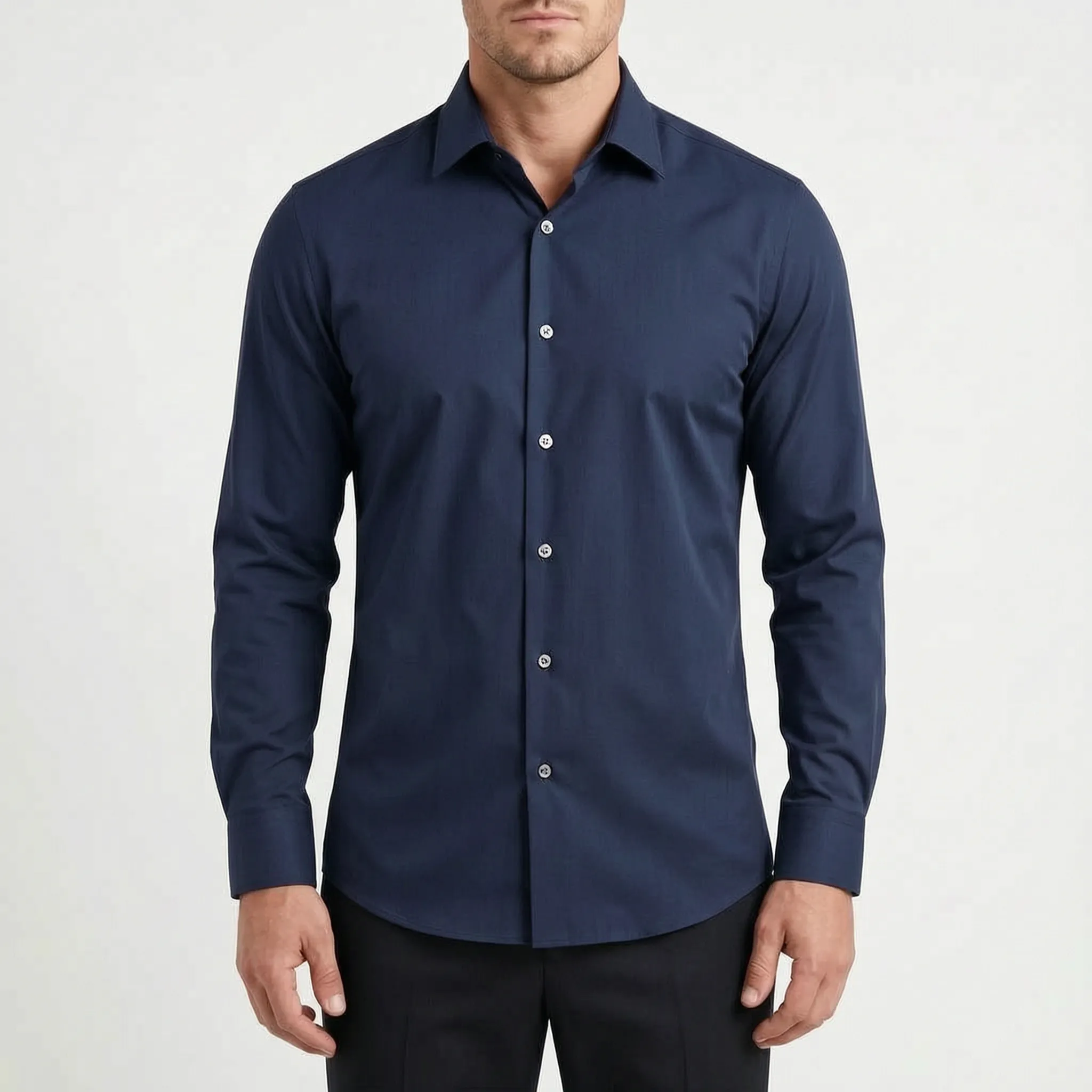 Creston™ -  Men's Long Sleeve Buttoned Shirt -  Smart Casual Dressing
