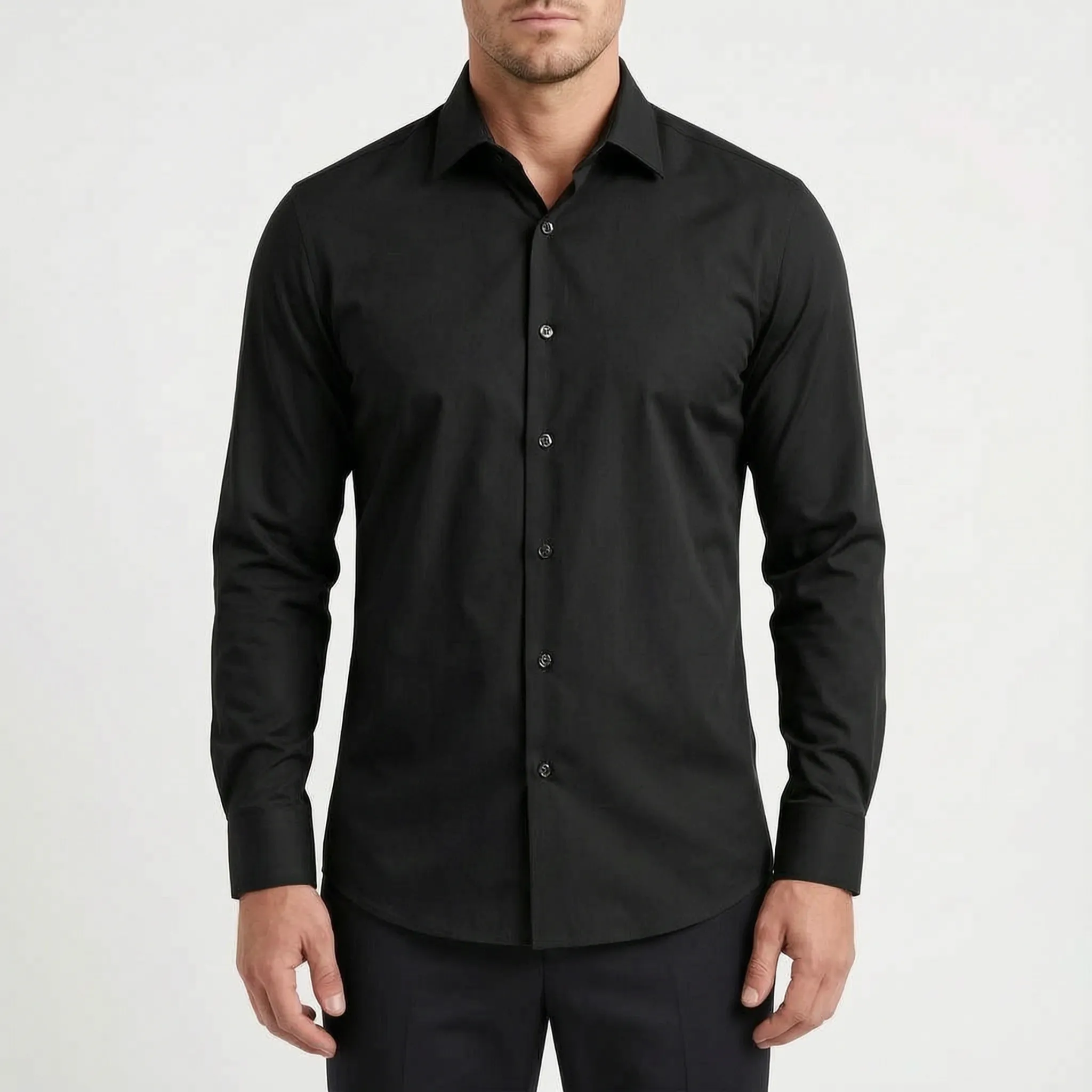 Creston™ -  Men's Long Sleeve Buttoned Shirt -  Smart Casual Dressing