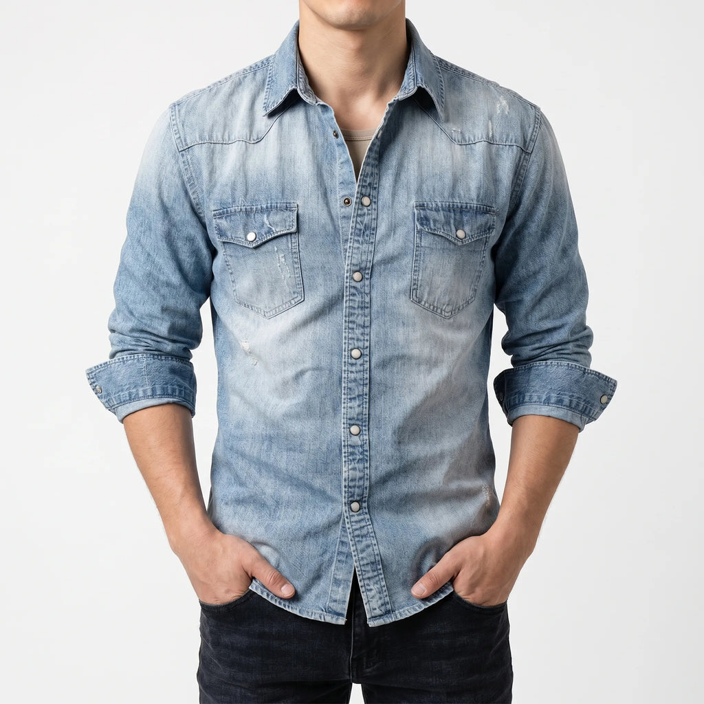 Densox™ -  Long Sleeve Washed Casual Shirt -  Everyday Casual Wear