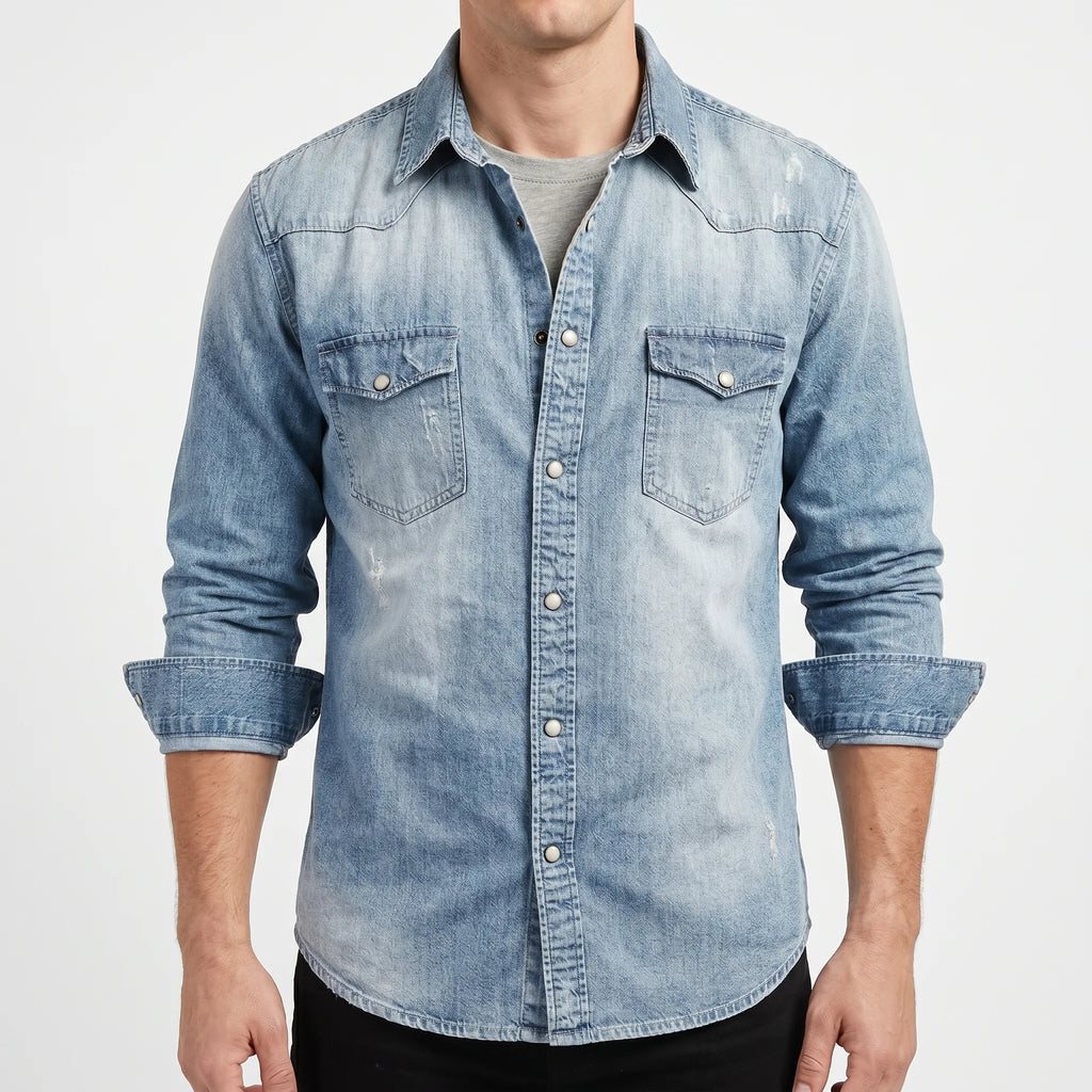 Densox™ -  Long Sleeve Washed Casual Shirt -  Everyday Casual Wear