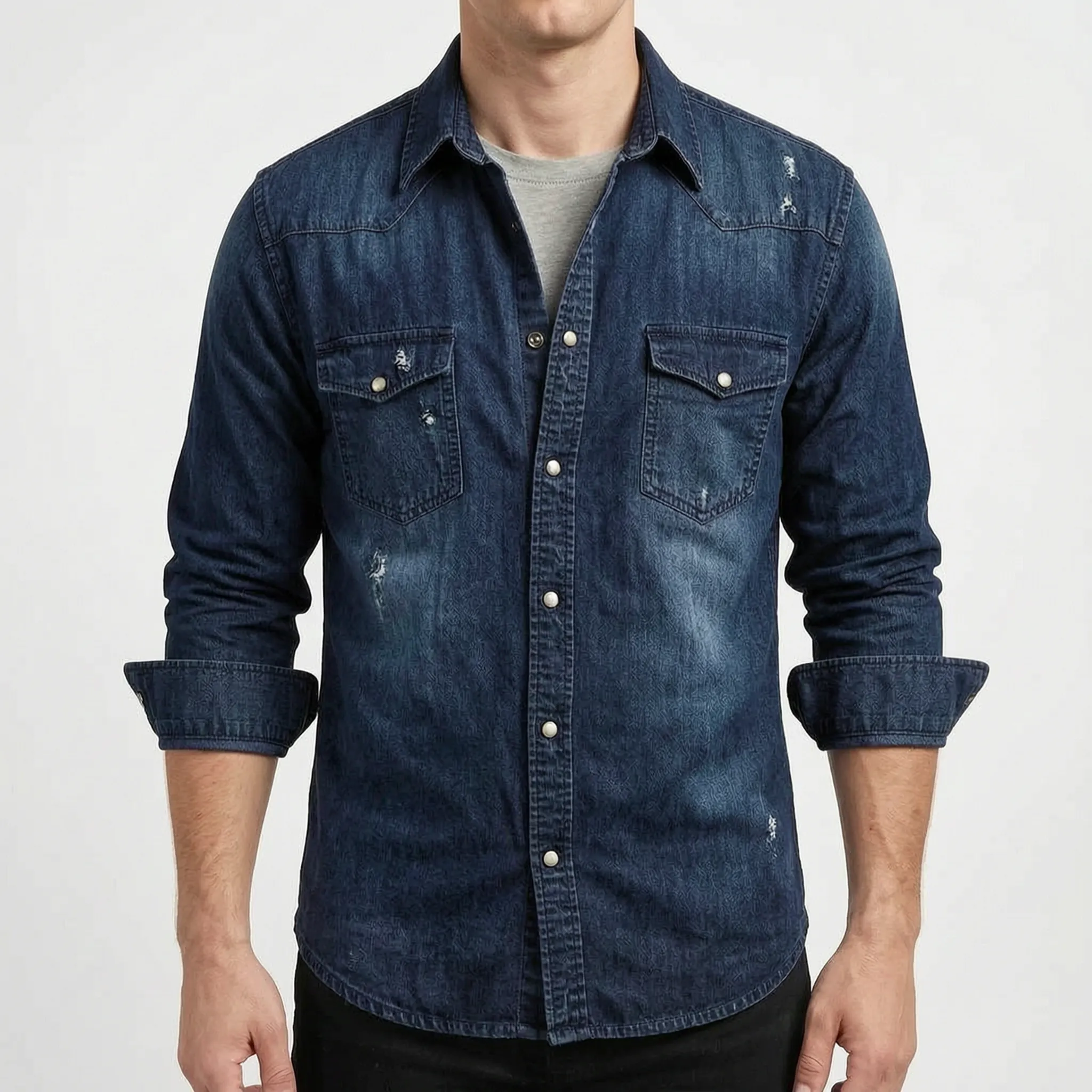 Densox™ -  Long Sleeve Washed Casual Shirt -  Everyday Casual Wear