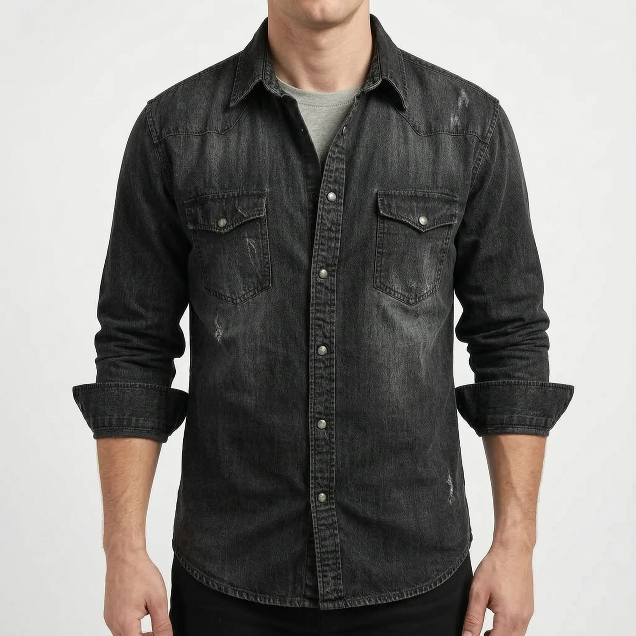 Densox™ -  Long Sleeve Washed Casual Shirt -  Everyday Casual Wear