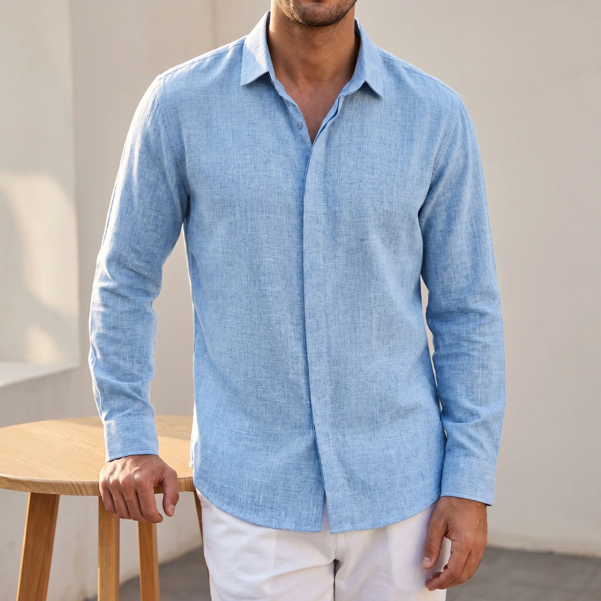Denvic™ -  Men's Long-Sleeve Casual Shirt -  Office Wear Styling