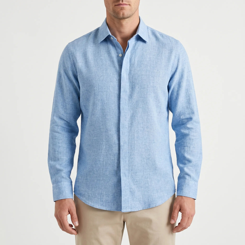 Denvic™ -  Men's Long-Sleeve Casual Shirt -  Office Wear Styling