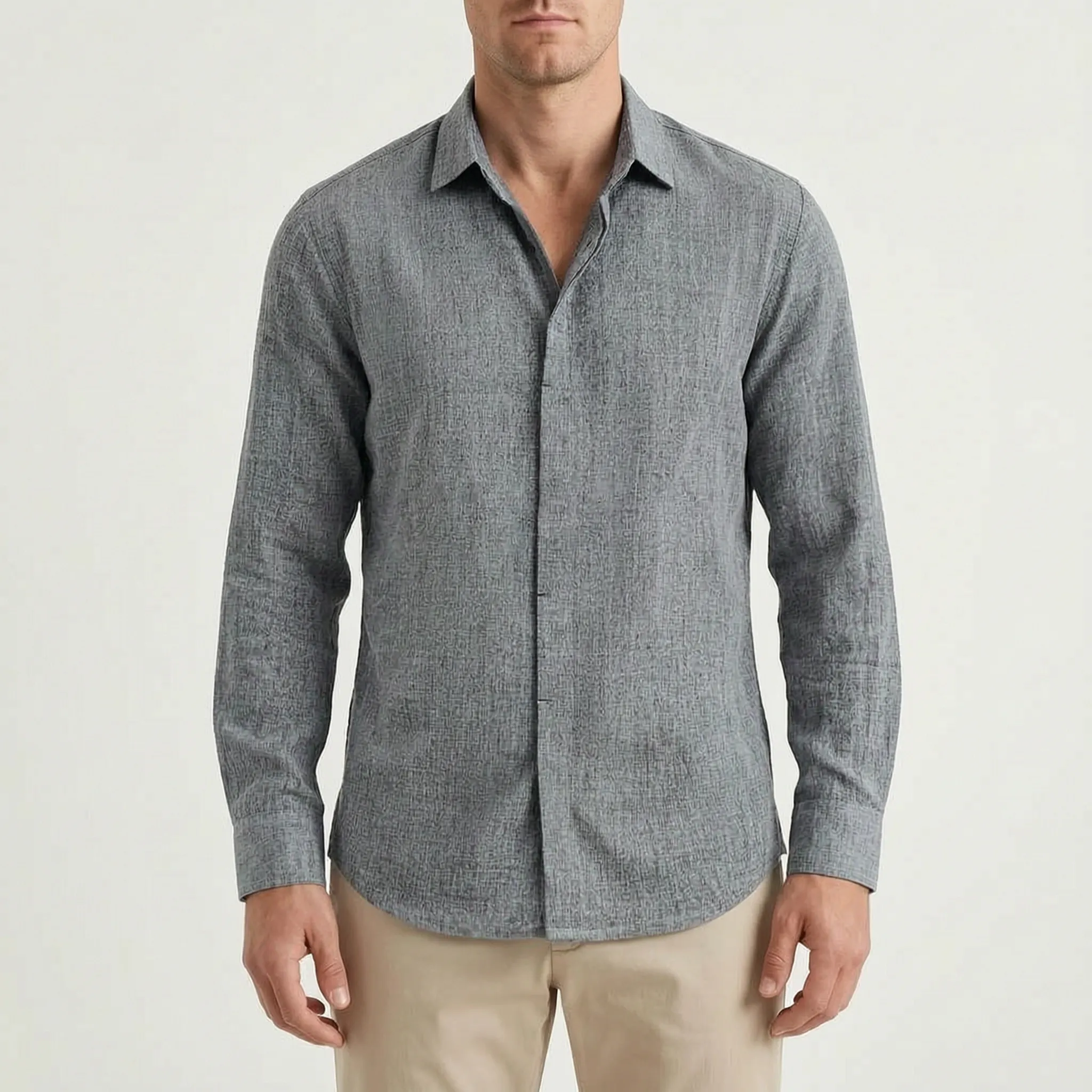 Denvic™ -  Men's Long-Sleeve Casual Shirt -  Office Wear Styling