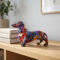 Doxira™ -  Colourful Resin Dog Sculpture -  Styling A Bookshelf