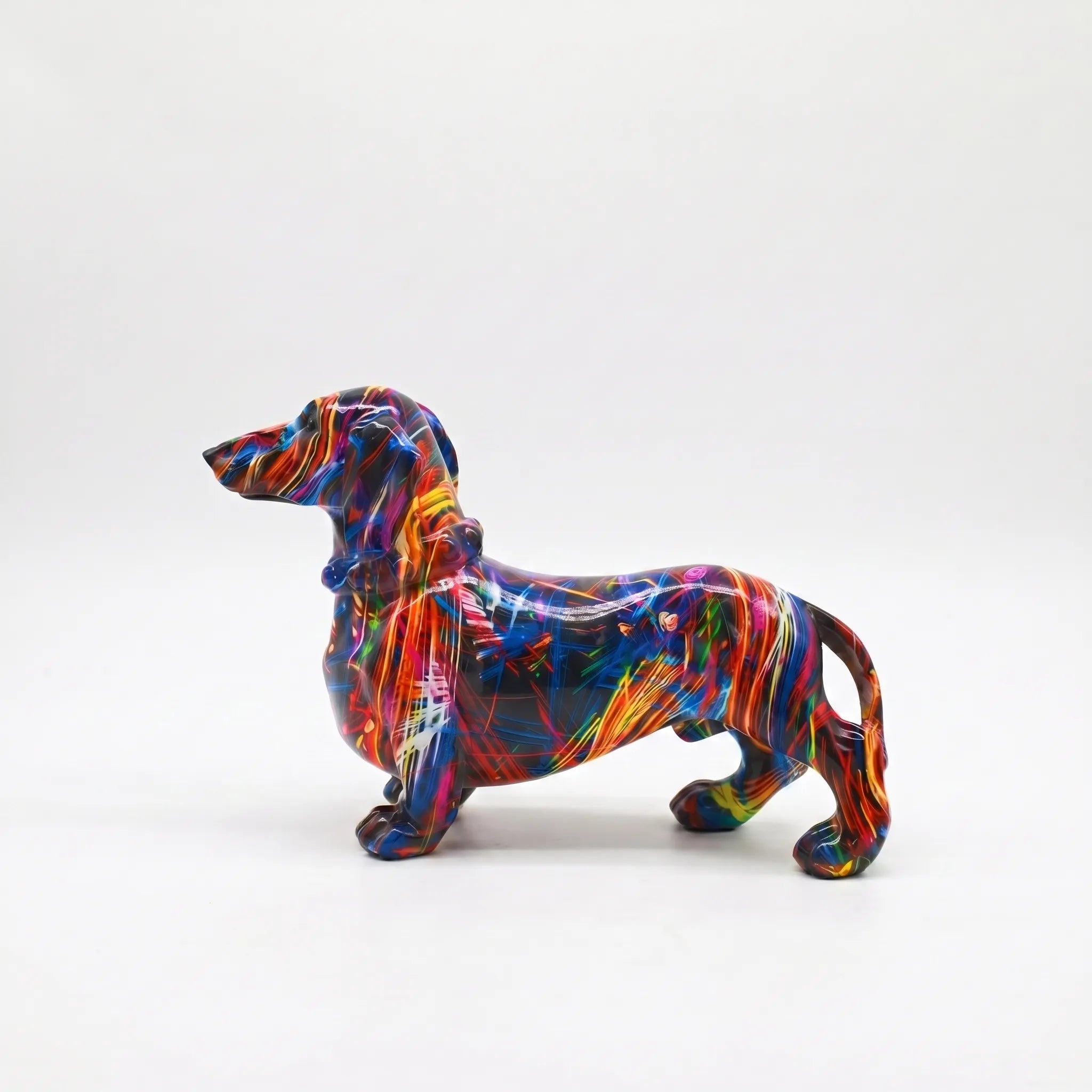 Doxira™ -  Colourful Resin Dog Sculpture -  Styling A Bookshelf