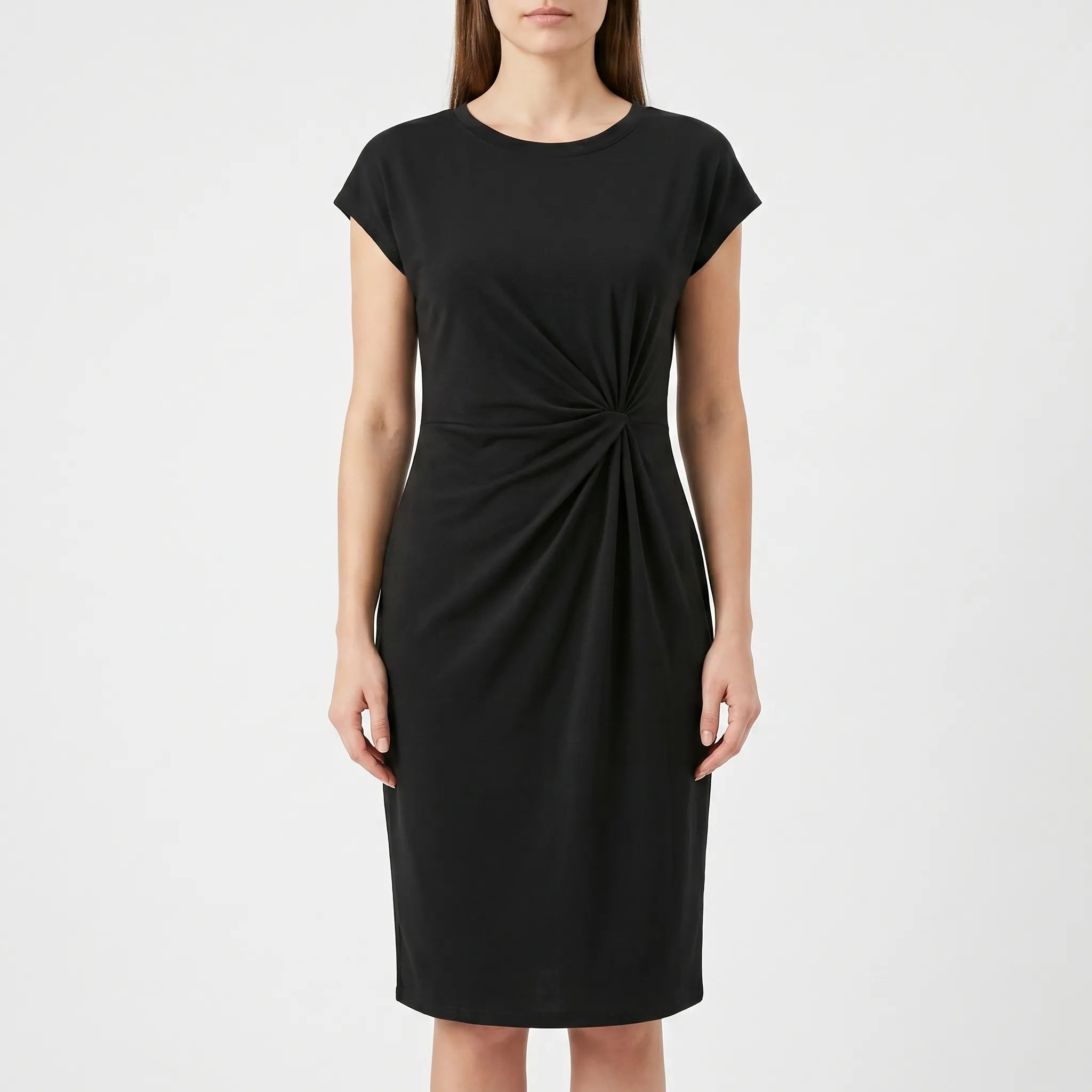 Drapia™ -  Ruched Bodycon Midi Dress -  Evening Dinner Parties