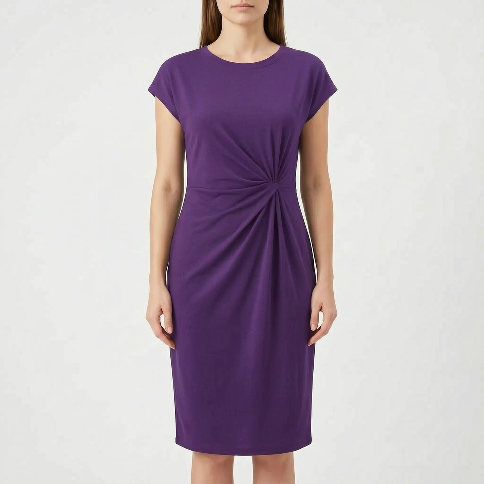 Drapia™ -  Ruched Bodycon Midi Dress -  Evening Dinner Parties