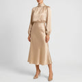 Drapina™ -  High Neck Midi Dress -  Evening Dinner Parties