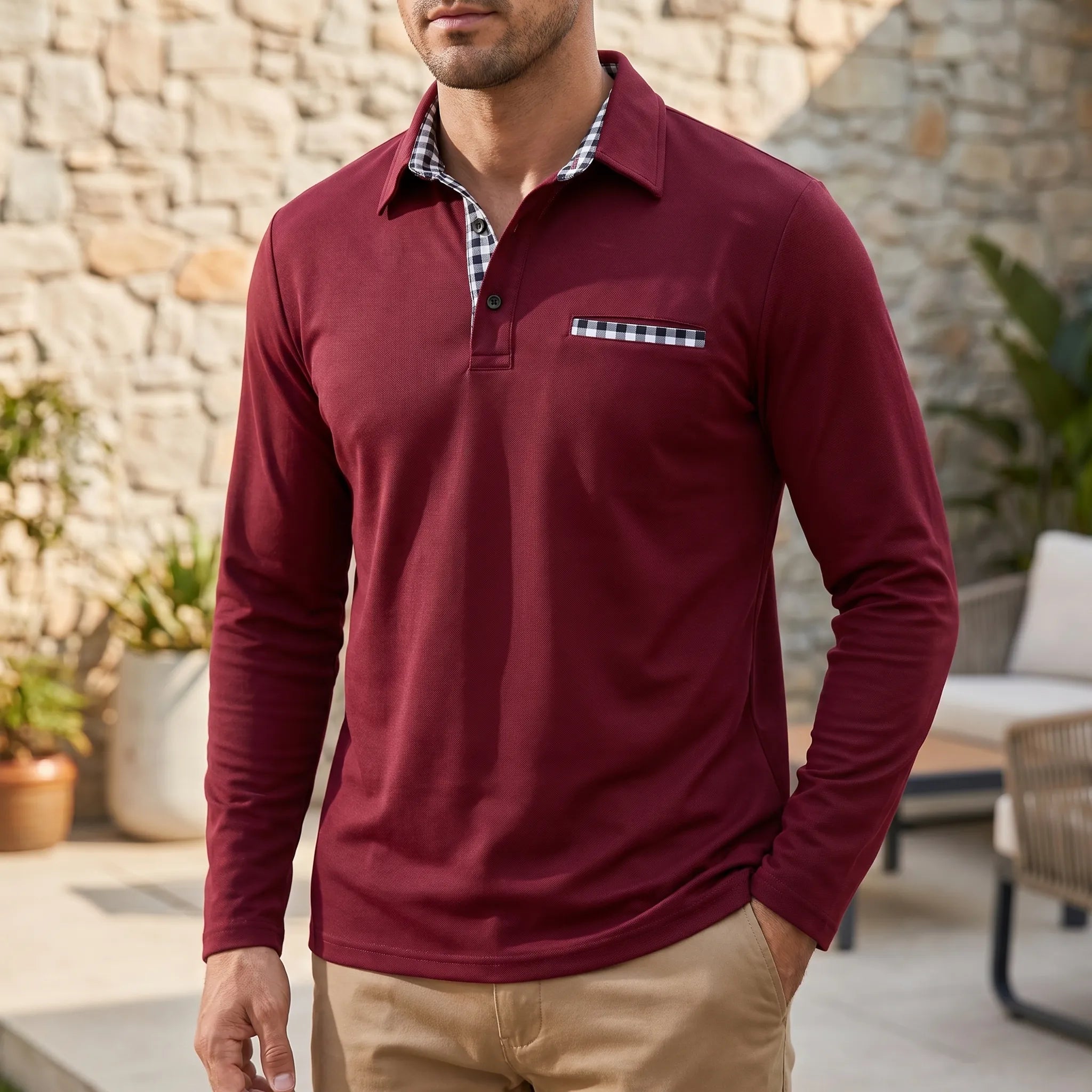 Drenox™ -  Long Sleeve Men's Polo -  Weekend Outings