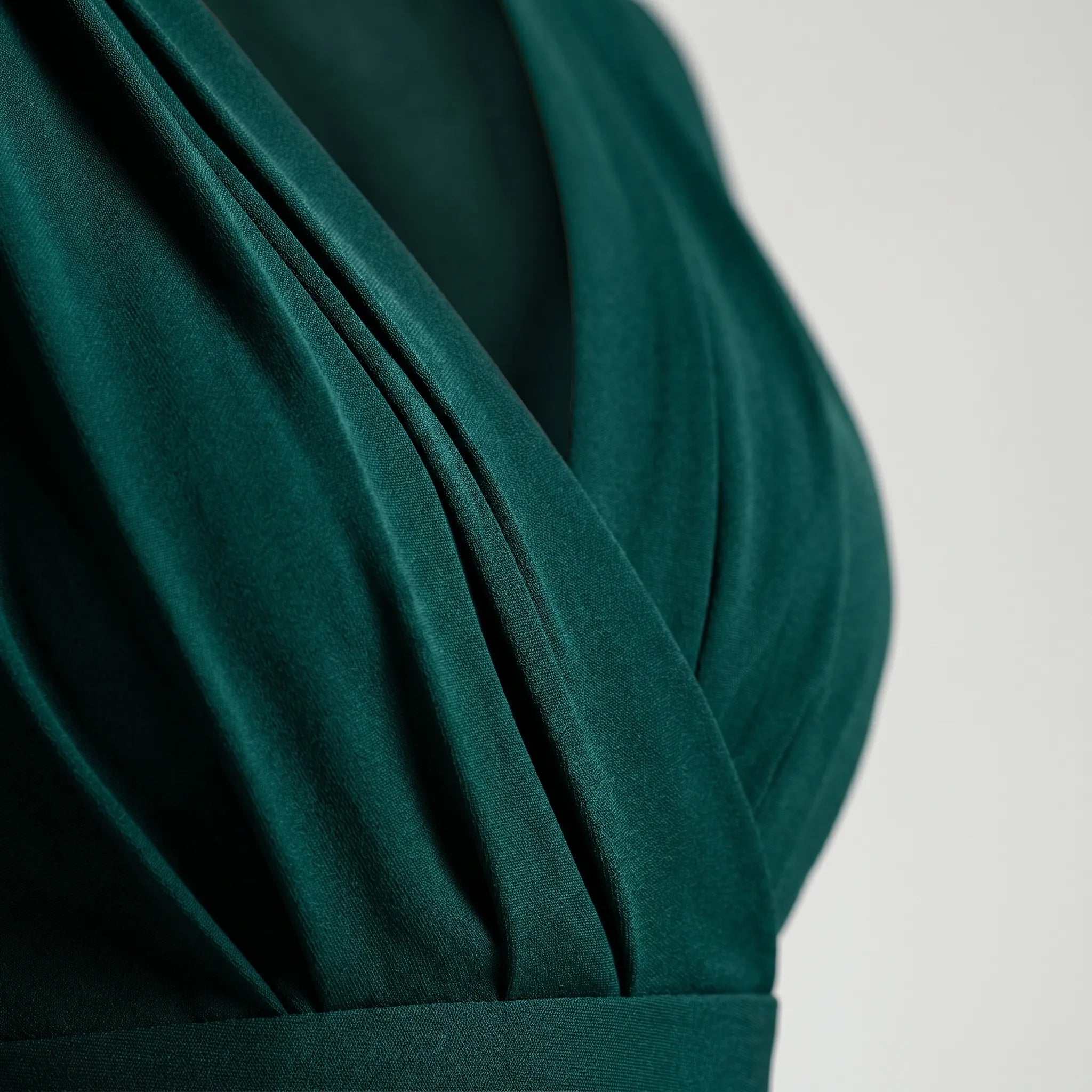 Elegina™ -  Ruched V-Neck Midi Dress -  Formal Event Dressing