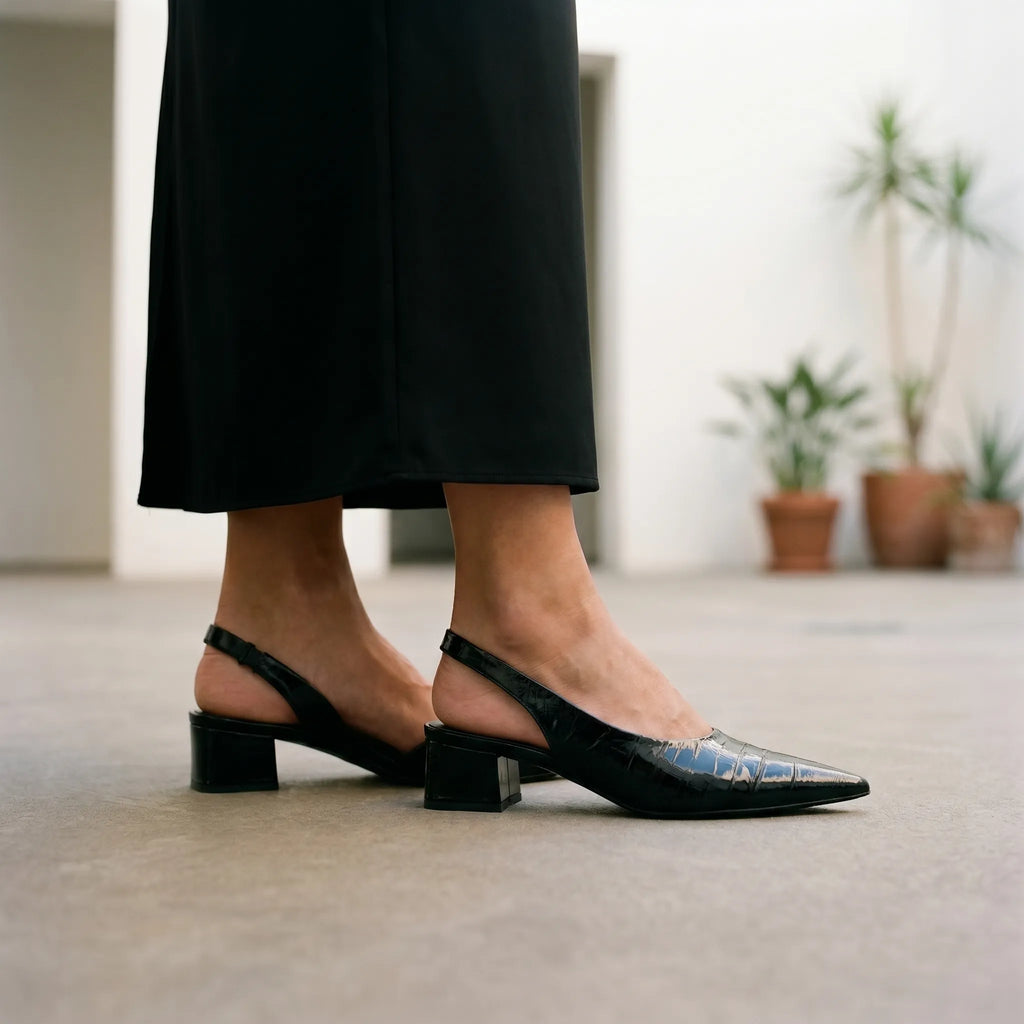 Elysia™ -  Low Block Heel Slingbacks -  Comfortable City Walking
