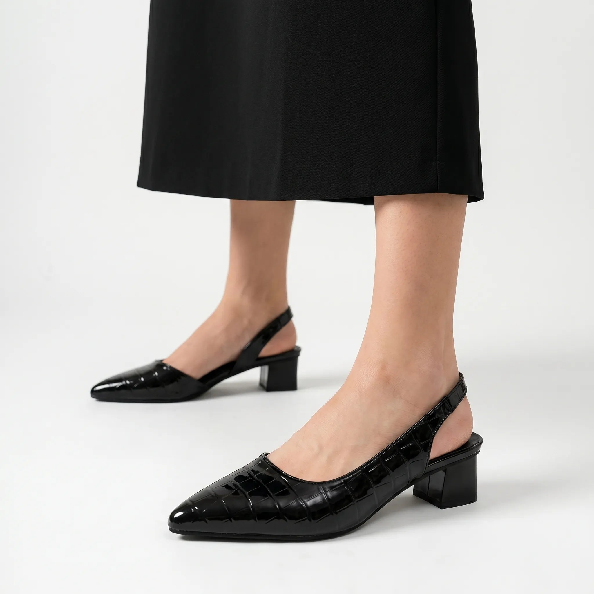 Elysia™ -  Low Block Heel Slingbacks -  Comfortable City Walking