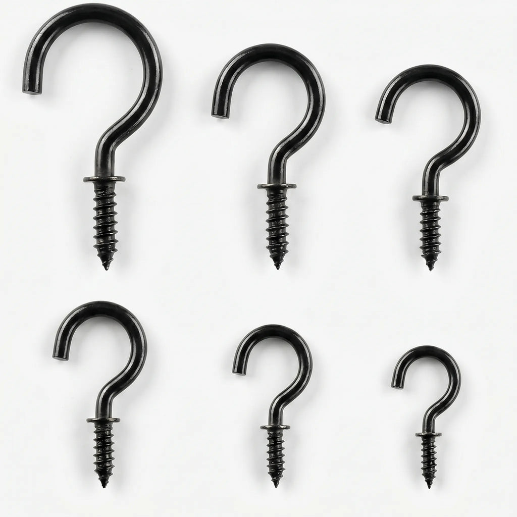 Fixova™ -  Assorted Screw-In Cup Hooks -  Hanging Fairy Lights