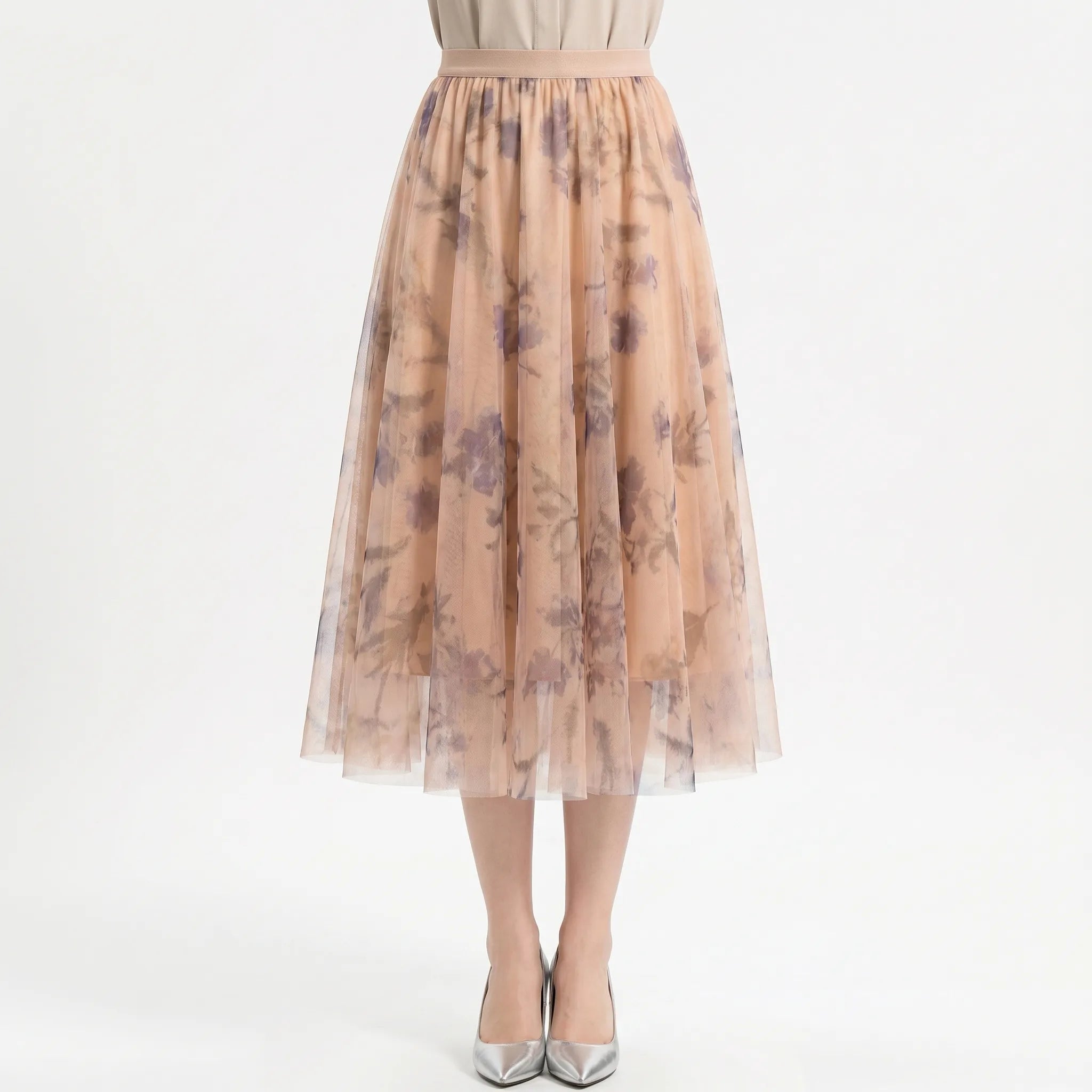 Floramidi™ -  High-Waisted Pleated Midi Skirt -  Office Styling