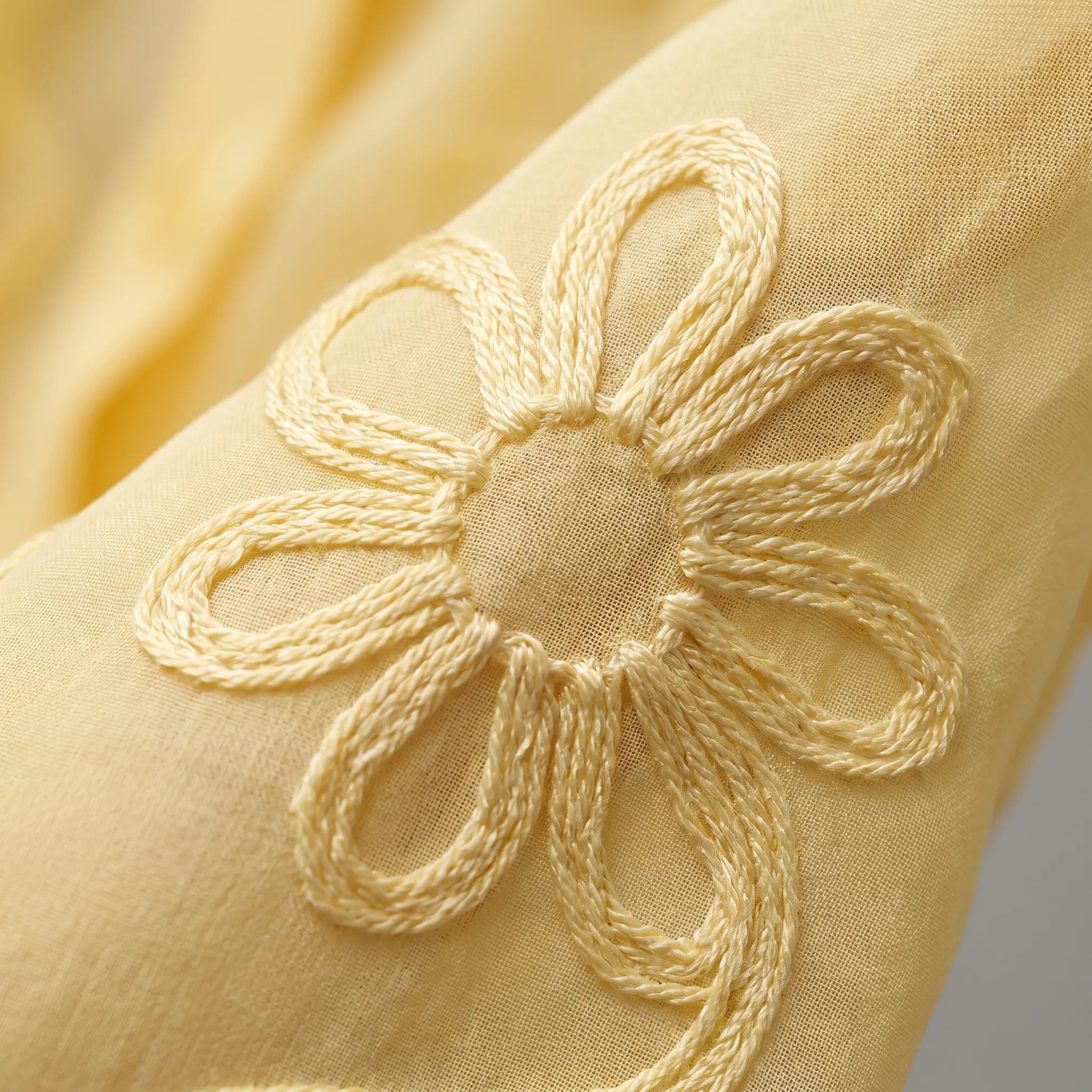 Floriave™ -  Floral Embroidered Button Blouse -  Office Styling