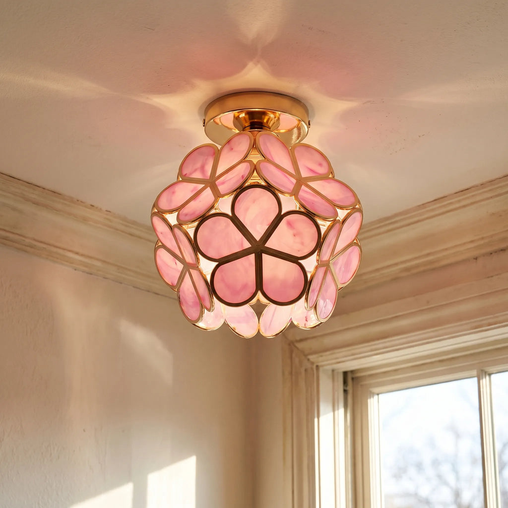 Floriva™ -  Vintage Style Floral Ceiling Light -  Illuminating Small Spaces