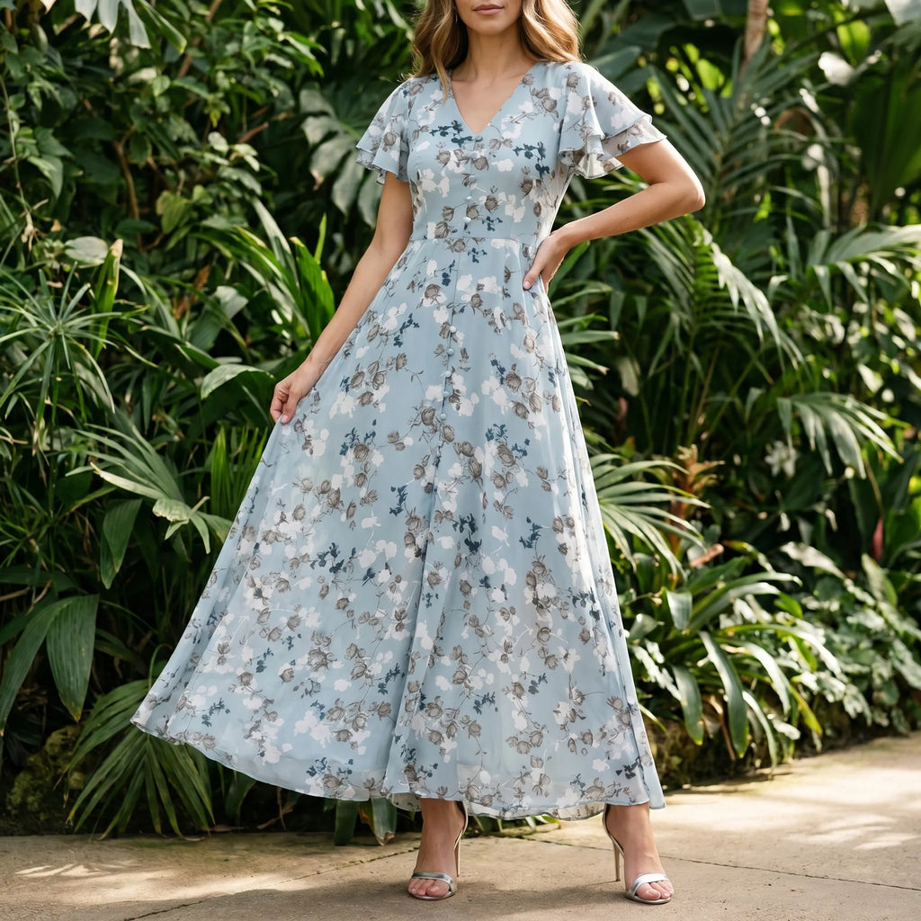 Florvella™ -  Floral Maxi Dress -  Summer Wedding Guest