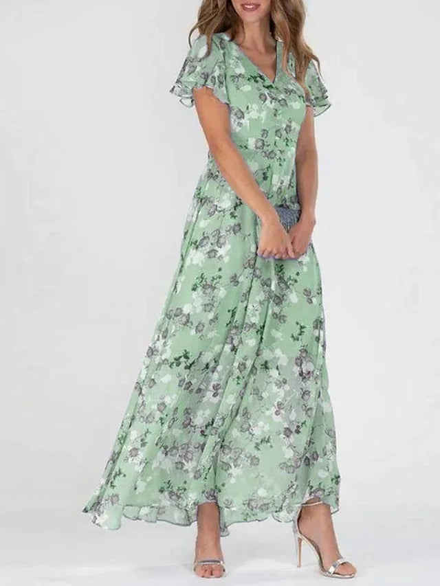 Florvella™ -  Floral Maxi Dress -  Summer Wedding Guest