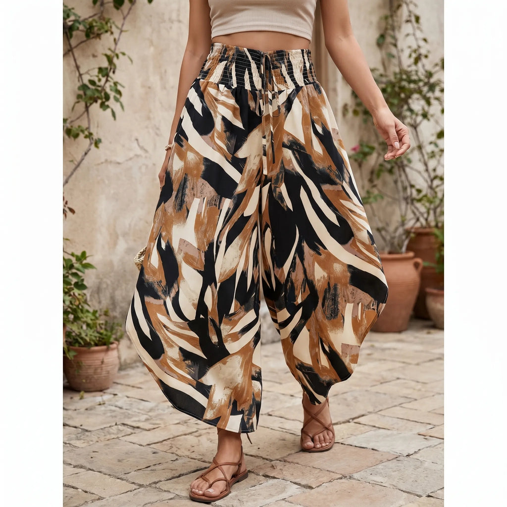 Flowira™ -  Printed A-Line Midi Skirt -  Casual Daytime Outings