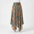 Flowira™ -  Printed A-Line Midi Skirt -  Casual Daytime Outings