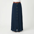 Flowise™ -  Flowing A-Line Maxi Skirt -  Casual Daytime Wear
