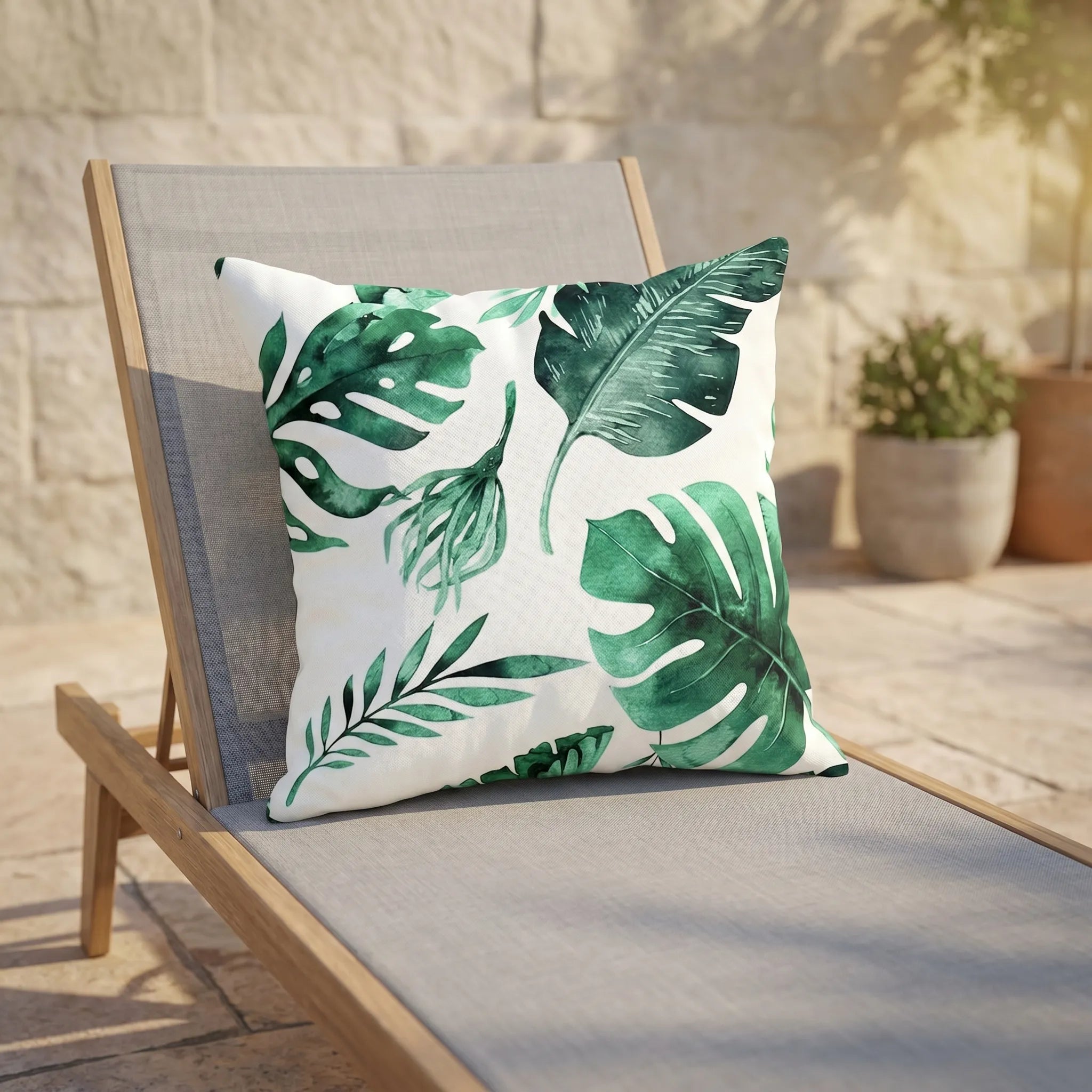 Foliara™ -  Tropical Print Decorative Cushion -  Decorating A Sofa