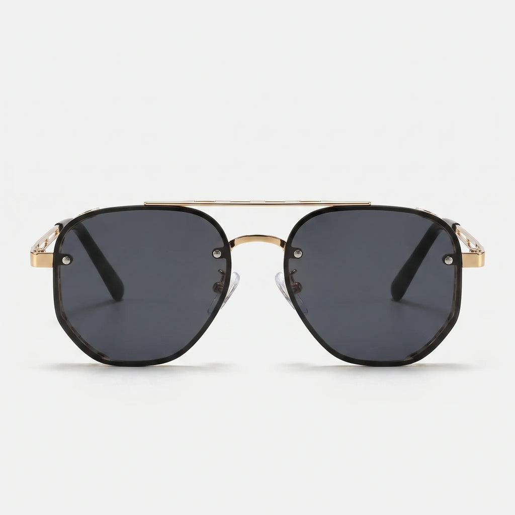 Gildar™ -  Geometric Aviator Sunglasses -  Driving In Sunlight