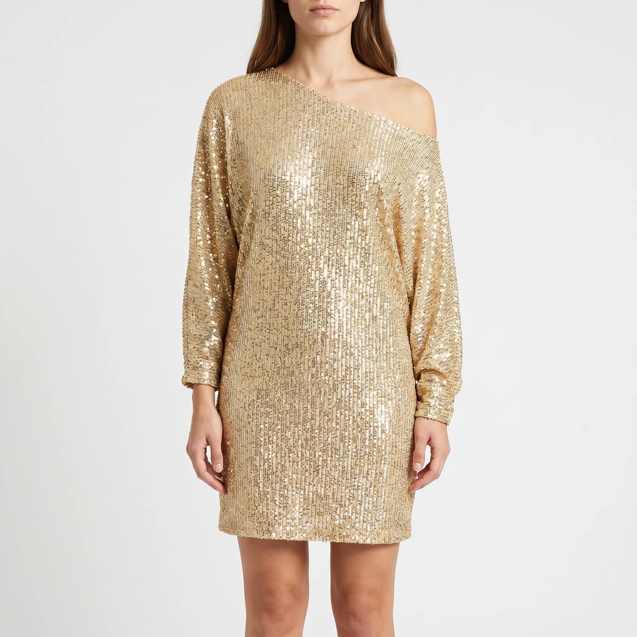 Glitzea™ -  Relaxed Sequin Mini Dress -  Evening Social Events