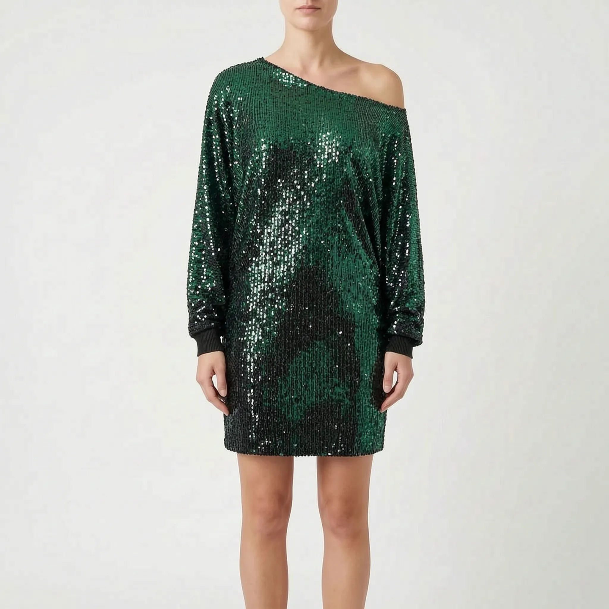 Glitzea™ -  Relaxed Sequin Mini Dress -  Evening Social Events