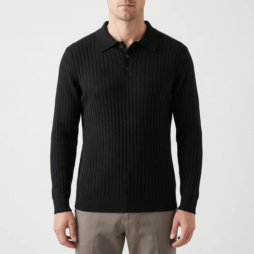 Harbex™ -  Men's Long Sleeve Polo Shirt -  Smart Casual Dressing