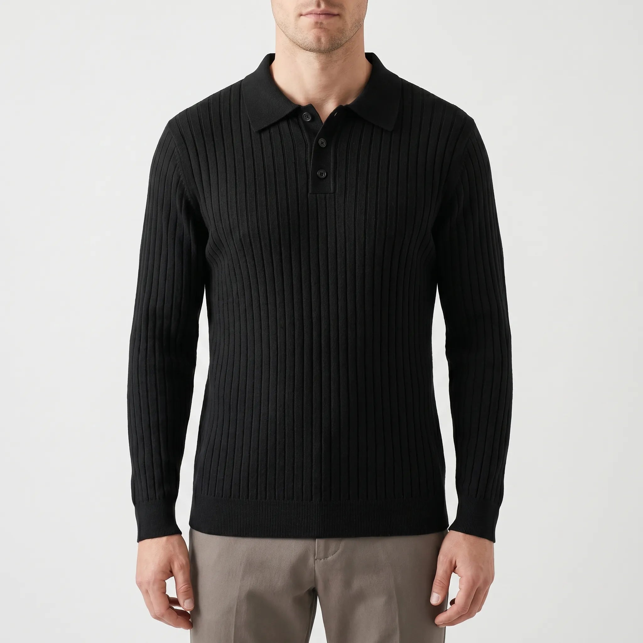 Harbex™ -  Men's Long Sleeve Polo Shirt -  Smart Casual Dressing