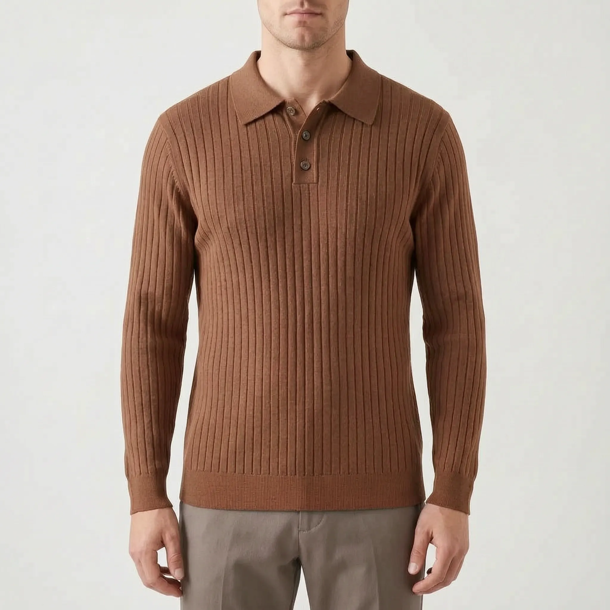 Harbex™ -  Men's Long Sleeve Polo Shirt -  Smart Casual Dressing