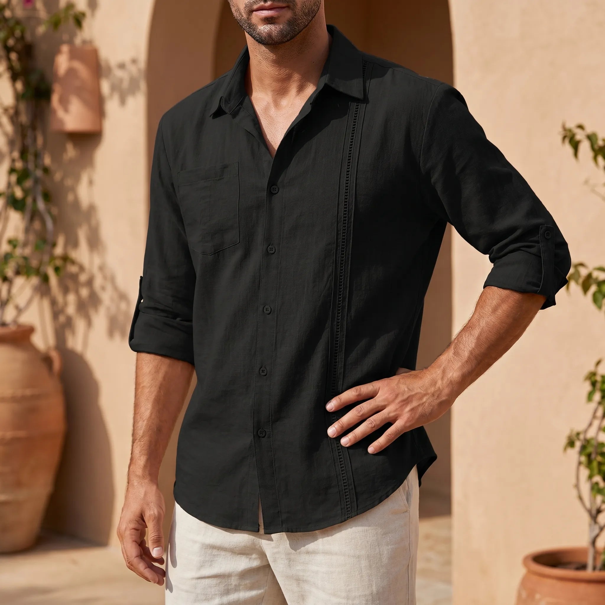 Havrik™ -  Relaxed Button Front Shirt -  Warm Weather Holidays