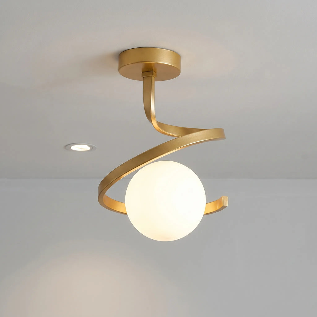 Helixon™ -  Modern Spiral Ceiling Fixture -  Illuminating Dark Hallways