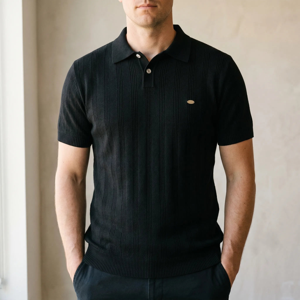 Knovis™ -  Men's Knit Polo Shirt -  Smart Casual Dressing