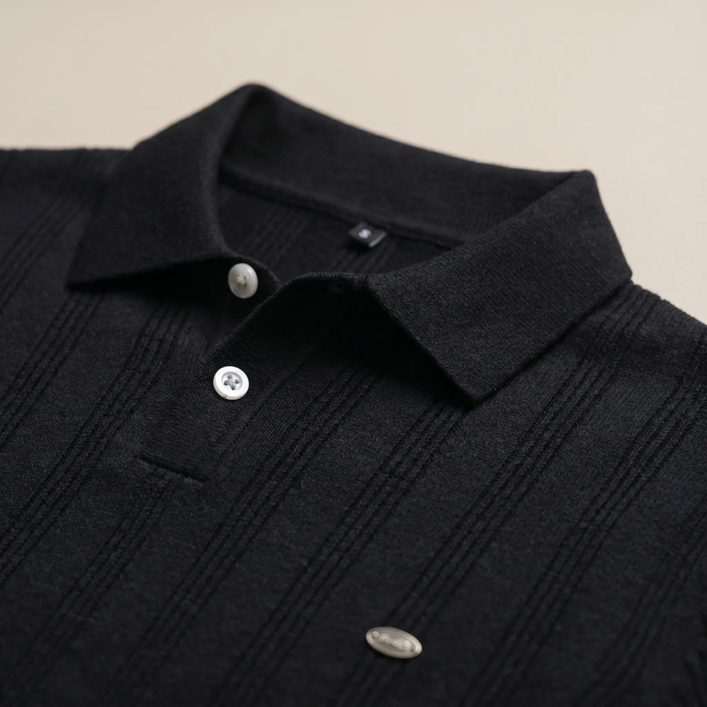 Knovis™ -  Men's Knit Polo Shirt -  Smart Casual Dressing
